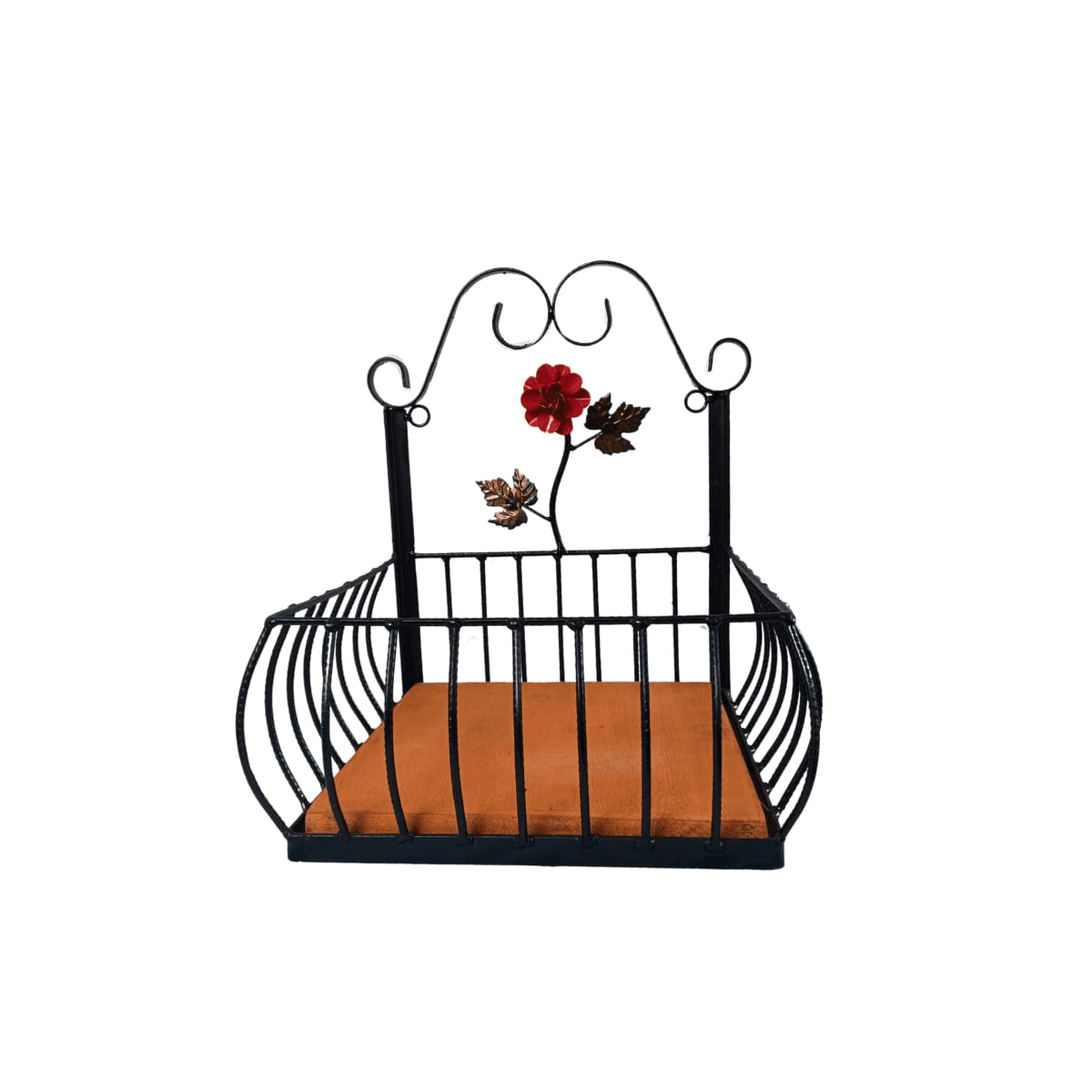 Fruteira de Parede com Rosa Estilo Rústico - galeria